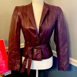 Vintage Leather Jacket with belt